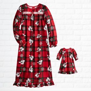 NWT Disney's Holiday Party Mickey Nightgown Set - Girls Size 6